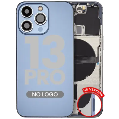 Back Housing W/ Small Parts For iPhone 13 Pro (US Version) (Aftermarket Plus) (Sierra Blue)