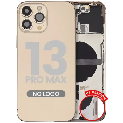 Back Housing W/ Small Parts For iPhone 13 Pro Max (US Version) (Aftermarket Plus) (Gold)