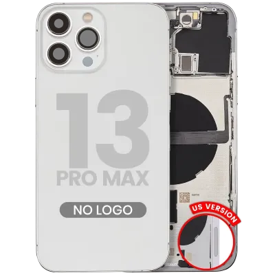 Back Housing W/ Small Parts For iPhone 13 Pro Max (US Version) (Aftermarket Plus) (Silver)