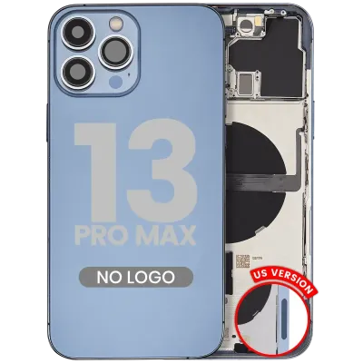 Back Housing W/ Small Parts For iPhone 13 Pro Max (US Version) (Aftermarket Plus) (Sierra Blue)