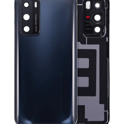 Заднє скло зі склом камери для Huawei P40 (чорний)