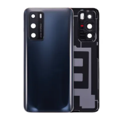 Заднє скло зі склом камери для Huawei P40 (чорний)