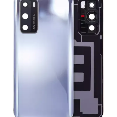 Заднє скло зі склом камери для Huawei P40 (Silver Frost)