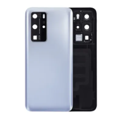Заднє скло зі склом камери для Huawei P40 Pro (Matte Silver)