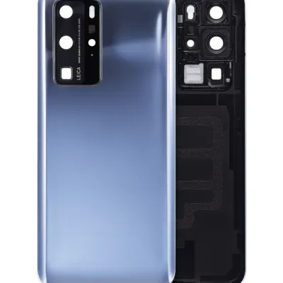Заднє скло зі склом камери для Huawei P40 Pro (Mirror Silver)