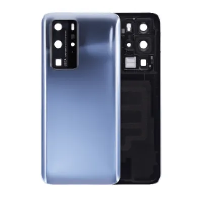 Заднє скло зі склом камери для Huawei P40 Pro (Mirror Silver)