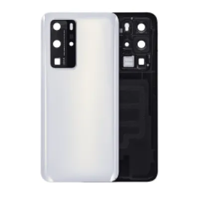 Заднє скло зі склом камери для Huawei P40 Pro (Ice White)