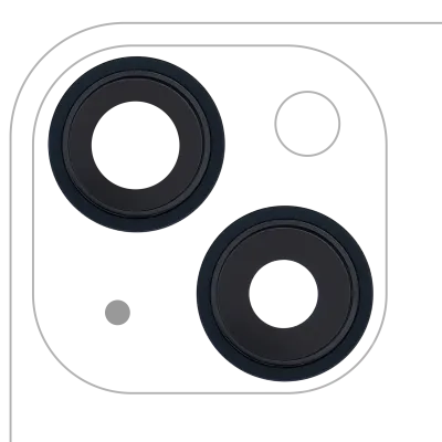 Back Camera Lens With Bracket & Bezel For iPhone 13 / 13 Mini (2 Piece Set) (Aftermarket Plus) (Midnight)