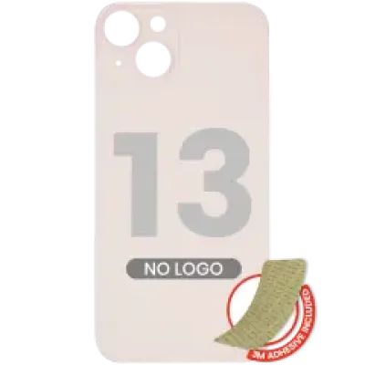 Заднє скло з проклейкою 3M для iPhone 13 (без логотипу / великий отвір камери) (рожевий)