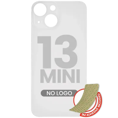 Back Glass With 3M Adhesive For iPhone 13 Mini (No Logo / Large Camera Hole) (Starlight)