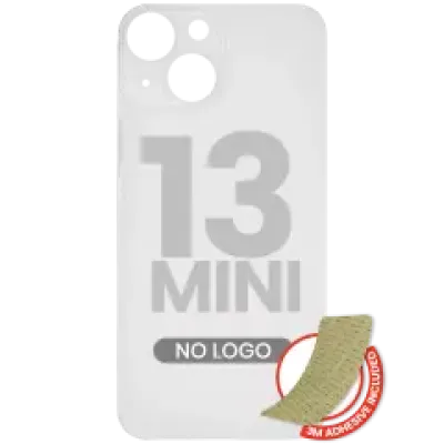 Заднє скло з проклейкою 3M для iPhone 13 Mini (без логотипу / великий отвір камери) (Starlight)