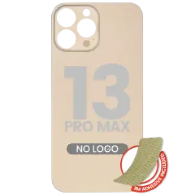 Заднє скло з проклейкою 3M для iPhone 13 Pro Max (без логотипу / великий отвір камери) (золотий)