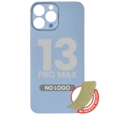 Заднє скло з проклейкою 3M для iPhone 13 Pro Max (без логотипу / великий отвір камери) (Sierra Blue)