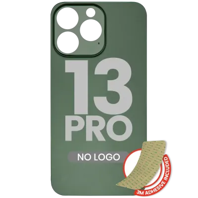 Back Glass With 3M Adhesive For iPhone 13 Pro (No Logo / Large Camera Hole) (Alpine Green)