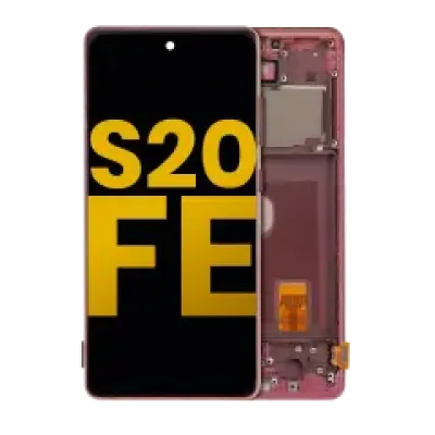 Дисплейний модуль (OLED) з рамкою для Samsung Galaxy S20 FE 4G / 5G (Refurbished) (Cloud Red)