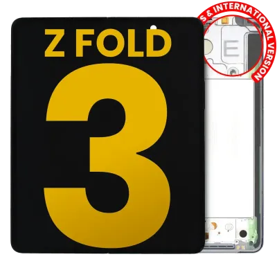 Внутрішній дисплейний модуль (OLED) з рамкою для Samsung Galaxy Z Fold 3 5G (US & International) (Refurbished) (Phantom Silver)