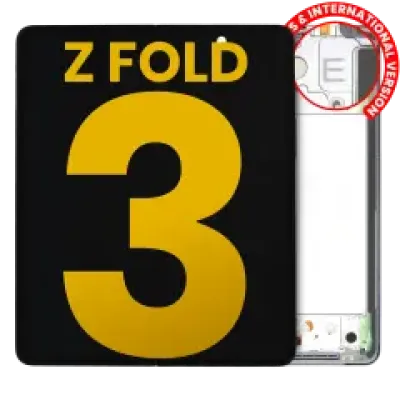 Внутрішній дисплейний модуль (OLED) з рамкою для Samsung Galaxy Z Fold 3 5G (US & International) (Refurbished) (Phantom Silver)