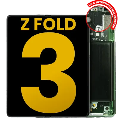 Внутрішній дисплейний модуль (OLED) з рамкою для Samsung Galaxy Z Fold 3 5G (US & International) (Refurbished) (Phantom Green)