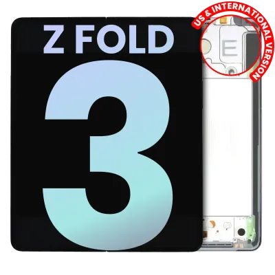 Внутрішній дисплейний модуль (OLED) з рамкою для Samsung Galaxy Z Fold 3 5G (US & International) (Service Pack) (Phantom Silver)