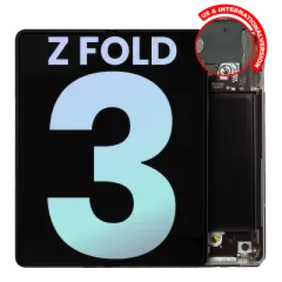 Внутрішній дисплейний модуль (OLED) з рамкою для Samsung Galaxy Z Fold 3 5G (US & International) (Service Pack) (Phantom Black)