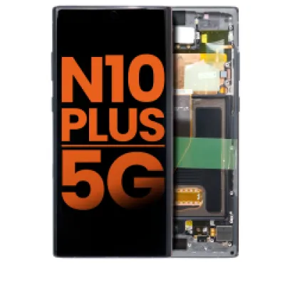 Дисплейний модуль (OLED) з рамкою для Samsung Galaxy Note 10 Plus / 5G (Blemish: Grade B) (Aura Black)