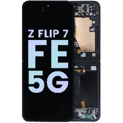 Внутрішній дисплейний модуль (OLED) з рамкою для Samsung Galaxy Z Flip 7 FE 5G (Service Pack) (чорний)
