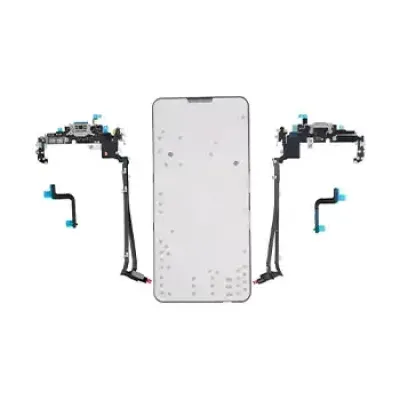 Charging Port Flex Cable (eSIM / mmWave) For iPhone 17 Pro Max (Genuine OEM) (US Version) (Silver)
