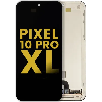 Дисплейний модуль (OLED) з рамкою (із датчиком відбитка) сумісний для Google Pixel 10 Pro XL (Refurbished) (усі кольори)