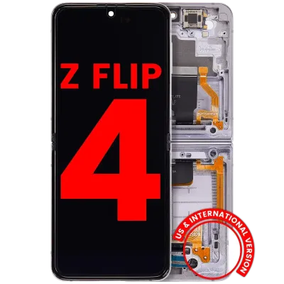 Внутрішній дисплейний модуль (OLED) з рамкою для Samsung Galaxy Z Flip 4 5G (US & International Version) (Aftermarket Plus) (Bora Purple)