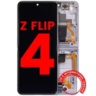 Внутрішній дисплейний модуль (OLED) з рамкою для Samsung Galaxy Z Flip 4 5G (US & International Version) (Aftermarket Plus) (Bora Purple)