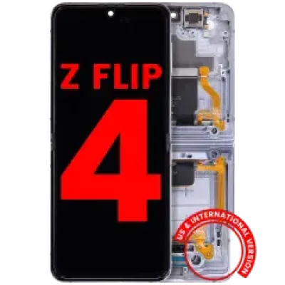 Внутрішній дисплейний модуль (OLED) з рамкою для Samsung Galaxy Z Flip 4 5G (US & International Version) (Aftermarket Plus) (Blue)