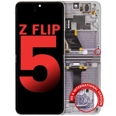 Внутрішній дисплейний модуль (OLED) з рамкою для Samsung Galaxy Z Flip 5 5G (US & International) (Aftermarket Plus) (Lavender)