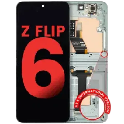 Внутрішній дисплейний модуль (OLED) з рамкою для Samsung Galaxy Z Flip 6 5G (F741) (US & International) (Aftermarket Plus) (Mint)