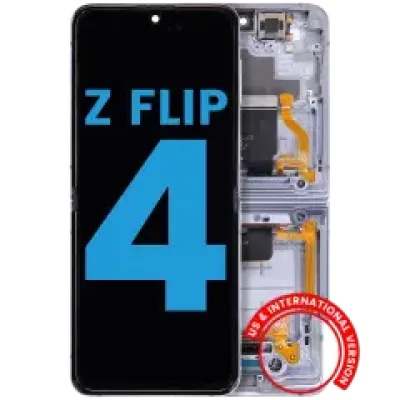 Дисплейний модуль (OLED) із рамкою для Samsung Galaxy Z Flip 4 5G (Aftermarket) (синій)
