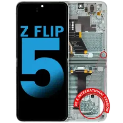 Дисплейний модуль (OLED) із рамкою для Samsung Galaxy Z Flip 5 5G (Aftermarket) (Mint)