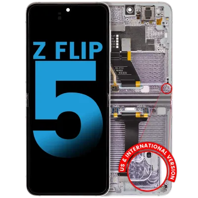Дисплейний модуль (OLED) із рамкою для Samsung Galaxy Z Flip 5 5G (Aftermarket) (Lavender)
