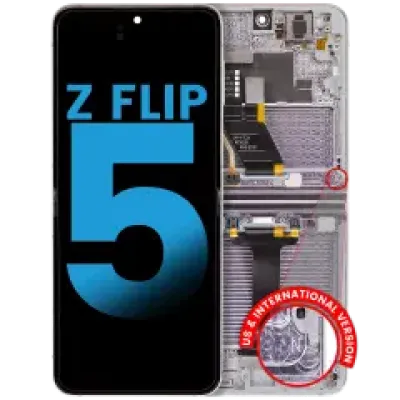 Дисплейний модуль (OLED) із рамкою для Samsung Galaxy Z Flip 5 5G (Aftermarket) (Lavender)