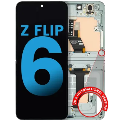 Дисплейний модуль (OLED) із рамкою для Samsung Galaxy Z Flip 6 5G (Aftermarket) (Mint)