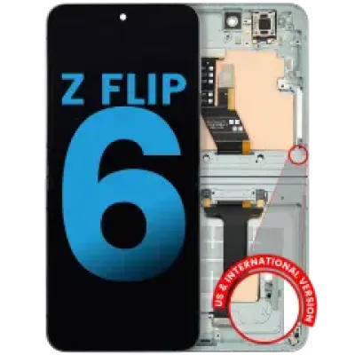 Дисплейний модуль (OLED) із рамкою для Samsung Galaxy Z Flip 6 5G (Aftermarket) (Mint)