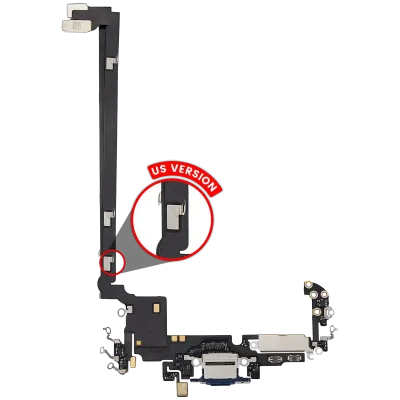 Charging Port Flex Cable For iPhone 17 Pro Max (Premium)(US Version)(Deep Blue)