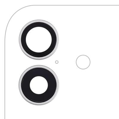 Скло камери з кріпленням і рамкою для iPhone 17 (Premium) (білий)