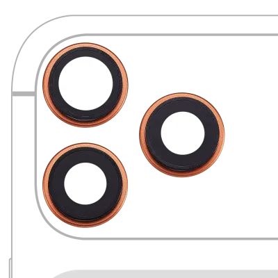 Back Camera Lens With Bracket & Bezel For iPhone 17 Pro/ 17 Pro Max (Premium) (Cosmic Orange)