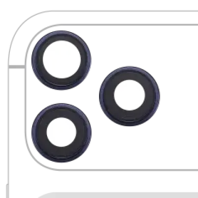 Скло камери з кріпленням і рамкою для iPhone 17 Pro/ 17 Pro Max (Premium) (Deep Blue)