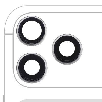 Back Camera Lens With Bracket & Bezel For iPhone 17 Pro/ 17 Pro Max (Premium) (Silver)