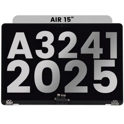 Дисплейний модуль LCD для MacBook Air 15" (A3241 / Early 2025) (з передвстановленим кабелем датчика кута кришки) (Used OEM Pull: Grade A) (сріблястий)