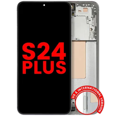 Дисплейний модуль (OLED) з рамкою для Samsung Galaxy S24 Plus 5G (US & International Version) (Aftermarket Plus) (Jade Green)