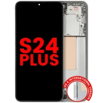Дисплейний модуль (OLED) з рамкою для Samsung Galaxy S24 Plus 5G (US & International Version) (Aftermarket Plus) (Jade Green)