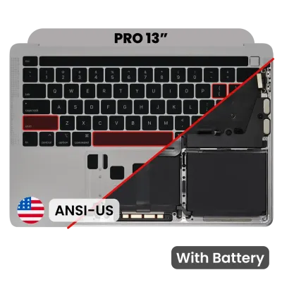 Топкейс з акумулятором та клавіатурою (ANSI US) для MacBook Pro 13" A2338 (2020-2023) (Genuine OEM) (Space Gray)