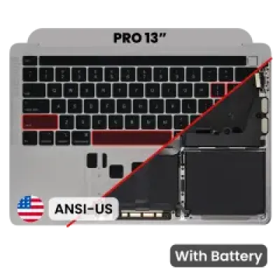 Топкейс з акумулятором та клавіатурою (ANSI US) для MacBook Pro 13" A2338 (2020-2023) (Genuine OEM) (Space Gray)