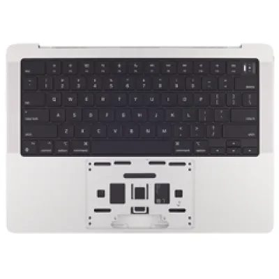 Топкейс із акумулятором та клавіатурою (ISO Čeština) для MacBook Pro 14" A2442 (2021) (Genuine OEM) (сріблястий)